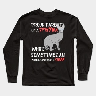 Proud Parents of Sphynx Pet Cat Long Sleeve T-Shirt